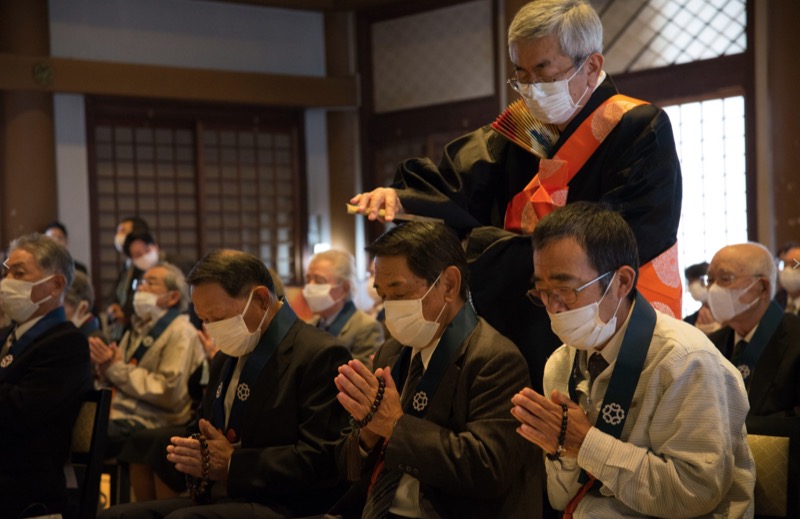 帰敬式の様子